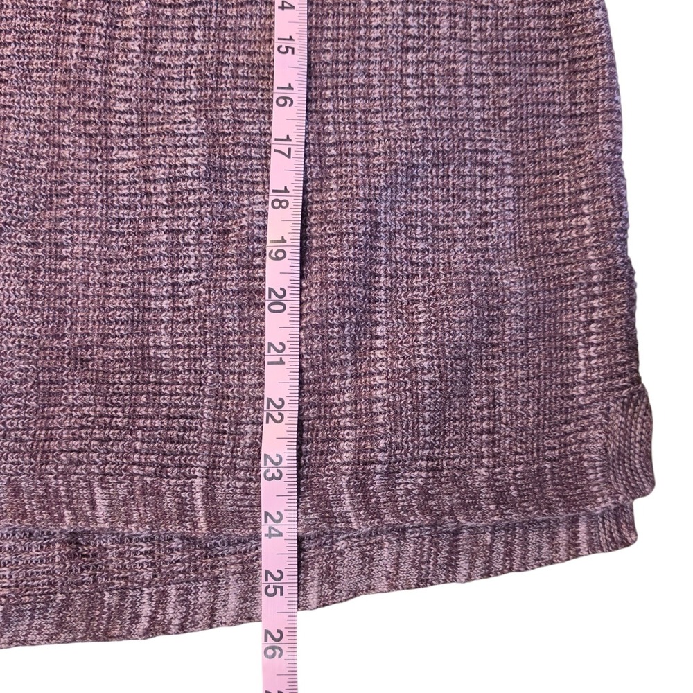 Pure J. Jill Womens XL Purple Knit Tunic Sweater Crew Neck Cotton Rayon Blend - Picture 5 of 7